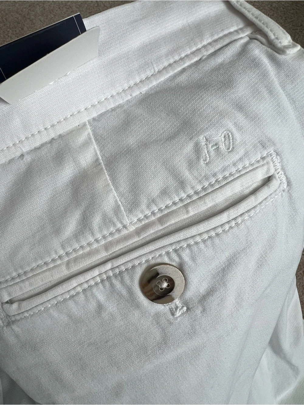 johnnie-O White Nassau Short 10.5” inseam